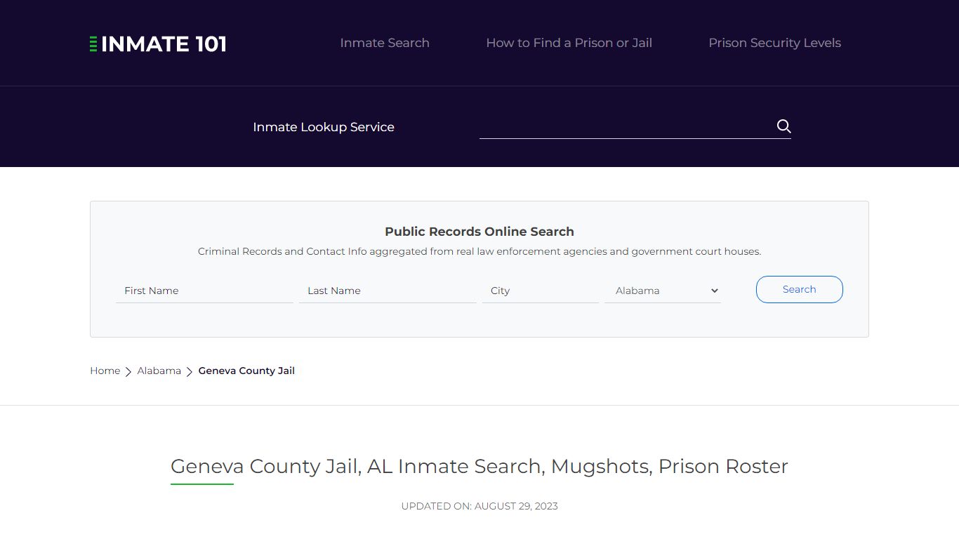 Geneva County Jail, AL Inmate Search, Mugshots, Prison Roster